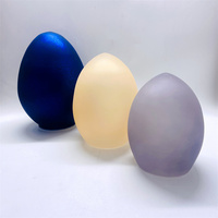 Großhandel benutzer definierte große dekorative Osterei Glas 3D Starburst Glas Ei Osterfest Oval Ei geformte LED Tisch lampe
