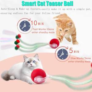 2025 Trending Smart <span class=keywords><strong>Cat</strong></span> Balls Mascotas recargables eléctricas Speedy Tail <span class=keywords><strong>Cat</strong></span> Toys Juguete interactivo de movimiento rápido para perros y gatos - Product Image 4