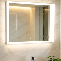 Miroir de lumière LED illuminé par miroir de cadre d'acrylique de conception moderne de haute qualité