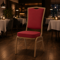 Chaises de mariage de luxe en acier durable, empilables, pour banquets, hôtels, appartements et locations événementielles