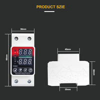 Pelindung Tegangan Lebih dan Kurang Berkualitas Baik Harga Terjangkau SP Din Rail Dual Display Adjustable 63a 220v 230v AC