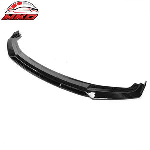 Lèvre de pare-chocs avant compatible avec Honda Civic 2019-2021, style IKON V3, spoiler noir brillant, 2 pièces, pièces auto de haute qualité, kit carrosserie - Product Image 3