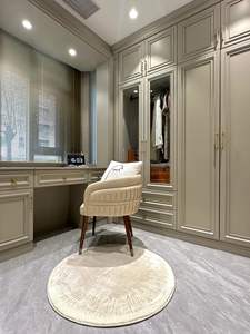 עיצוב מודרני מותאם אישית ארון בגדים מעץ מלא הכולל חדר הלבשה הכולל עם ריהוט פשוט יוקרתי - Product Image 2