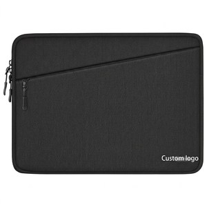 Housse d'ordinateur portable élégante et portable en polyester pour hommes et femmes, grand sacoche d'affaires avec poignée - Product Image 1