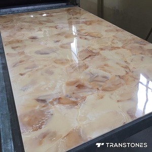 Acrylic bàn ăn Alabaster Backlit Onyx Đá Nhân Tạo tấm hiện đại quầy bar thiết kế chống cháy liền mạch Doanh 6mm-30mm - Product Image 5