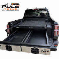 Système de tiroirs pour benne de camion 4x4 PULS, organisateur de rangement coulissant verrouillable pour la gestion du fret des camions pick-up