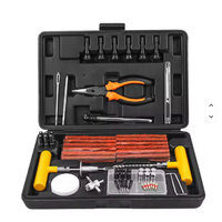 Kit de réparation rapide et robuste pour pneus de camion et de voiture, 102 pièces, avec outils en acier à haute teneur en carbone, pour usage professionnel