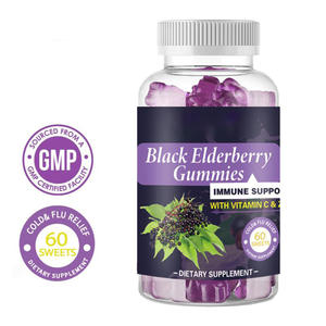 Permen Gummy Elderberry Organik Premium Suplemen <span class=keywords><strong>Vitamin</strong></span> untuk Lansia 60-buah Tidak untuk Bayi Baru Lahir Umur Simpan 24 Bulan <span class=keywords><strong>2</strong></span> Buah - Product Image 5