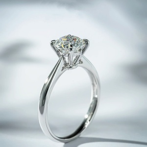 Anillo de Diamante Cultivado en Laboratorio Huazhong Gem, Corte Brillante Redondo, 1ct 2ct, Anillo de Compromiso de Oro de 18K para Mujer, Certificado IGI - Product Image 3