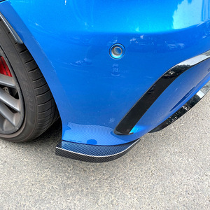 Mercedes-Benz A-Class W176 Rear Bumper Corner Decal Piano Black Carbon Fiber Texture 2013-2018 A180 A200 A45 AMG - Product Image 2