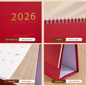 Calendario de Escritorio Simple Morandi 2026, Duradero, con Logotipo Personalizado, Empresa, Impresión Personalizada, Colores Variados, Mensual - Product Image 3