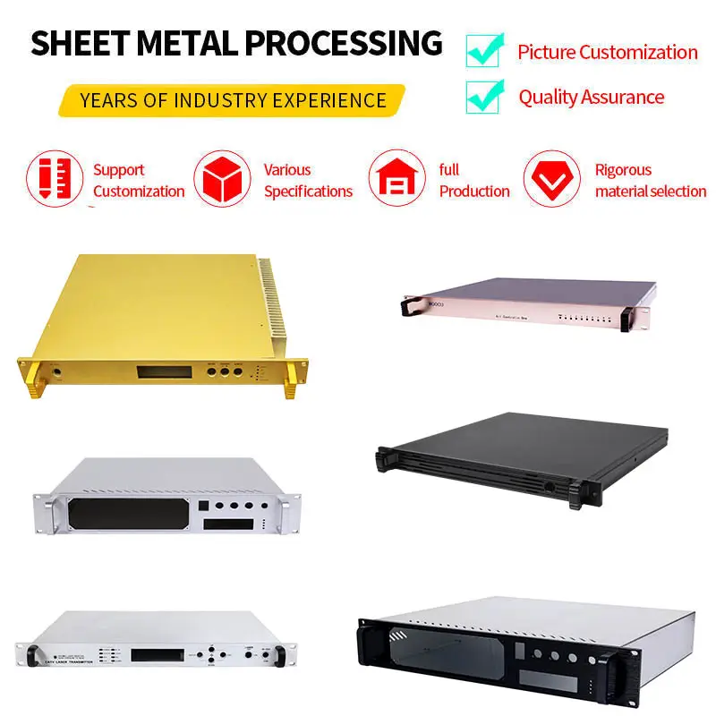 Custom 19-inch 1u Rackmount Sheet Metal Case Processing Server Electronic Instrument Chassis Enclosure Products
