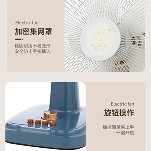 Ventilateur de table Diamond 12 pouces oscillant silencieux avec minuterie pour usage domestique - Product Image 6