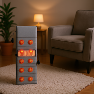 Tapis de massage électrique Cj-Cjam2526450 pour le corps entier avec chaleur et vibrations, prise 110V, 30W, pour soulager le dos et la relaxation - Product Image 2