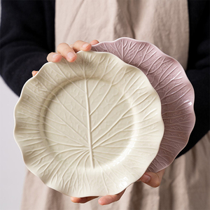 Assiette en céramique <span class=keywords><strong>de</strong></span> style <span class=keywords><strong>cour</strong></span> européenne à texture créative assiettes en céramique bols pour plats et assiettes - Product Image 2