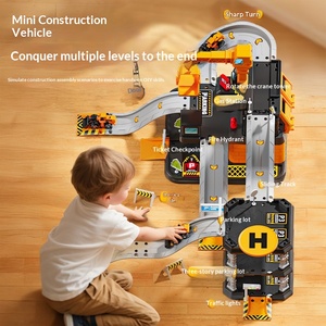 Set Educativo di Parcheggio per Auto in Plastica, Rampa Multilivello Smontabile, Giocattoli DIY per Bambini - Product Image 3