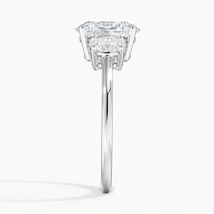 Elegante Anillo de Compromiso de Cristal Blanco Plateado, Joyería para Propuesta de Matrimonio, Anillo de Regalo de Boda para Mujer, Anillo de Promesa - Product Image 1