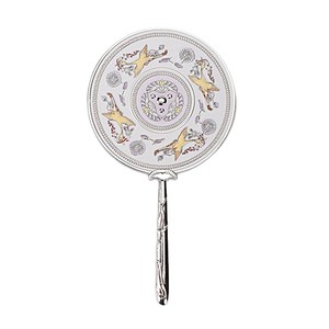 Vintage Custom Portable Metal Pendant Single-sided Mirror Casting Printed DIY Butterfly Flower Handheld Compact Mirror Promotion