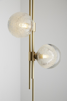 Lustre suspendu d'art minimaliste moderne nordique avec cadre en laiton électroplaqué et verre bulle pour salon, salle à manger, chevet