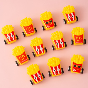 French Fries Pullback Car <b>Mini</b> Friction Toy Vehicle For Children 2 To 4 Years <b>Old</b> Plastic Unisex Gift - Product Image 2