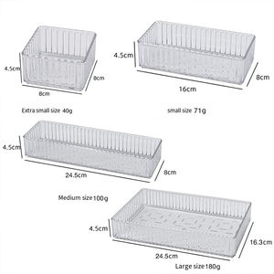 המגירה מצוידת עם תיבת אחסון קוסמטי בפנים, שולחן איפור אקרילי. - Product Image 4