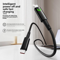 Kabel Display Light 240W 48V5A Pengisian Cepat Zinc Alloy+Nylon USB 2.0 USB-C ke Type-C 1m untuk iPhone 15Pro Kabel Data