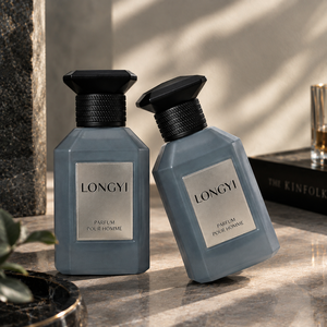 Muestra de Perfume para <span class=keywords><strong>Hombre</strong></span>, Botella Cuadrada de Vidrio, Tapa Azul, Gris o Negra, Personalizable con Etiqueta Privada, OEM, al por Mayor - Product Image 5