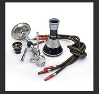 Silver Spot High-End KTV Bar Four-Pipe Hookah Set Fabricant de tuyaux en verre dédié Pot moyen Style arabe Trois tubes