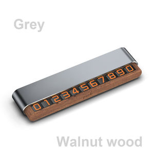 Accesorios para el coche Número de teléfono del coche Placa de madera y metal Accesorios para vehículos Uso duradero Número de teléfono Tarjeta de estacionamiento - Product Image 3