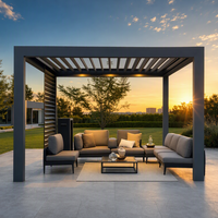 Pergola, gazebo, pavillon, toit motorisé en aluminium, imperméable, certifié CE TUV NG-MP2026