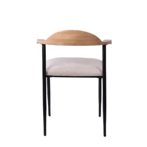 Chaise de salle à manger de cuisine moderne de cadre en bois blanc nordique chaise de salle à manger tapissée pour la table à manger