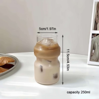 Tasse en verre borosilicaté en forme de gourde mignonne simple et créative