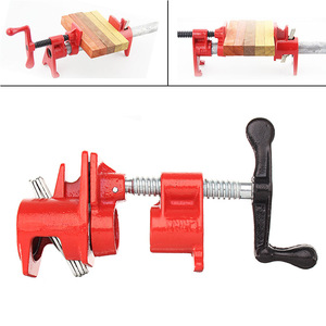 QY Pipe <b>Clamp</b> 4 In Carbon Steel Heavy Duty Woodworking Panel <b>Clamp</b> Vertical Fixed Hand Crank - Product Image 5