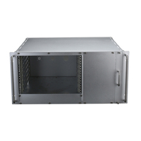 Boîtier de contrôle rackable 6U en aluminium certifié ISO9001 pour fabrication de tôlerie, avec poignée standard, IP54, argenté