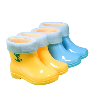 Botas de lluvia de alta calidad para hombre y mujer, nuevo diseño, forro interior con dibujos animados, suaves y antideslizantes, de tela de algodón EVA. - Product Image 1