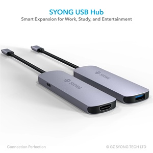 Syong 5-in-1 <span class=keywords><strong>USB</strong></span> C Docking Station Hub OTG 4k <span class=keywords><strong>USB</strong></span> 3.0 Cổng * 3 100W Giao hàng điện cho Anker cho HP ODM/OEM nhà máy trong kho - Product Image 6
