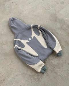 Sudadera con Capucha de Moda Urbana para <span class=keywords><strong>Hombre</strong></span>, Estilo Hip-Hop, Estampado de Patchwork, Chaqueta Y2K, Sudadera Deportiva, Nueva Colección Otoño/Invierno - Product Image 6
