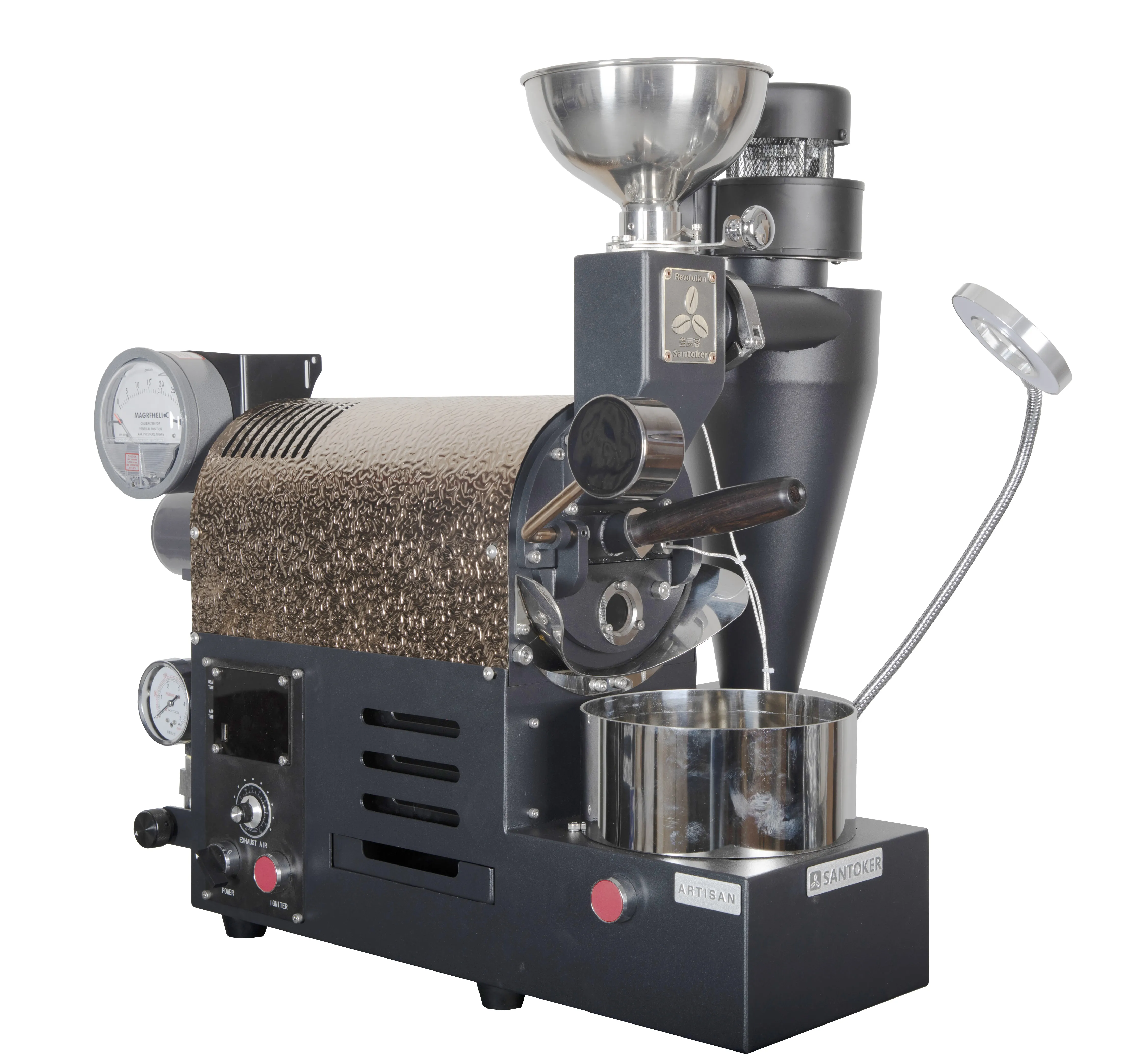Santoker 200g 250gガスコーヒーロースターサンプルコーヒーロースター家庭用およびカフェ用小型商用コーヒーローストマシンを使用