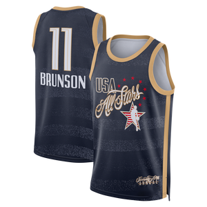 Maillots répliques des équipes USA/Monde du All-Star Game de basketball américain 2026 – Maxey, Brunson, Doncic – Vente en gros disponible - Product Image 3