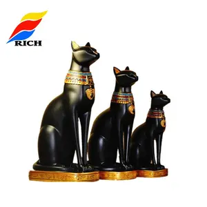 사용자 정의 이집트 Bastet 검은 고양이 홈 장식 귀여운 선물 신 Polyresin 입상