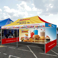 Gazebo Lipat Desain Khusus untuk Taman, Tenda Balap Promosi, Tenda Pop-up Digital Anti Api dan Tahan Angin, Hadiah Pameran Dagang