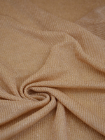 Tissu de mode en maille doré clair, mélange coton, acétate et lurex, 348 GSM, 61,02 pouces de large, tissu pour vêtements vendu au mètre