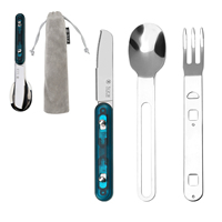 Ensemble de couverts de camping 3-en-1 détachable Xhandle MT-32 en acier inoxydable, cuillère, fourchette, couteau, portable, pour pique-nique en plein air, EDC