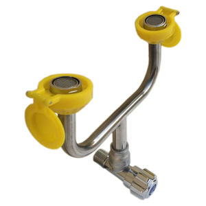 Yuexiang industriel 304 acier inoxydable Double robinet de laboratoire mural Simple collyre produit de sécurité de rinçage d'urgence - Product Image 2