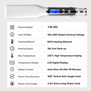 Plancha de Pelo Digital Torlin MCH, Voltaje Universal, Uso en Hoteles, Calentamiento Rápido a 230°C, Pantalla LCD con Temperatura Ajustable - Product Image 6