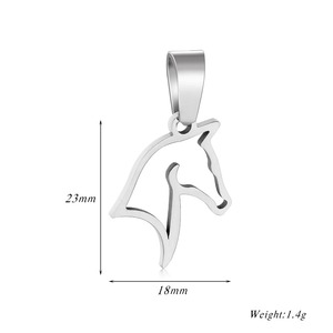 Breloques Tête de Cheval en Acier Inoxydable Plaqué Or, Pendentifs Animaux, Accessoires de Fabrication de Bijoux Faits Main DIY, Vente en Gros - Product Image 2