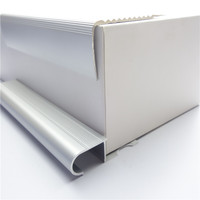 Accessoires de garniture de nez minimaliste en aluminium antidérapant en métal pour bord d'escalier