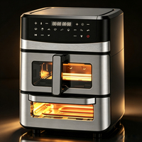 Friteuse à air intelligente multifonction sans huile 6L, four 5.6L avec écran LED, combo friteuse à air et four – Vente en gros