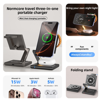 Chargeur sans fil 3 en 1 25W, charge rapide magnétique pour iPhone, iWatch, Airpods