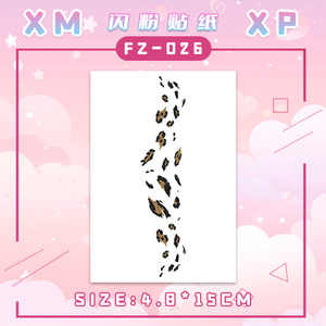 Venta caliente desechable nueva pegatina temporal impermeable realista mejilla <span class=keywords><strong>leopardo</strong></span> estampado puntos mujeres cara brillo tatuaje pegatina - Product Image 5